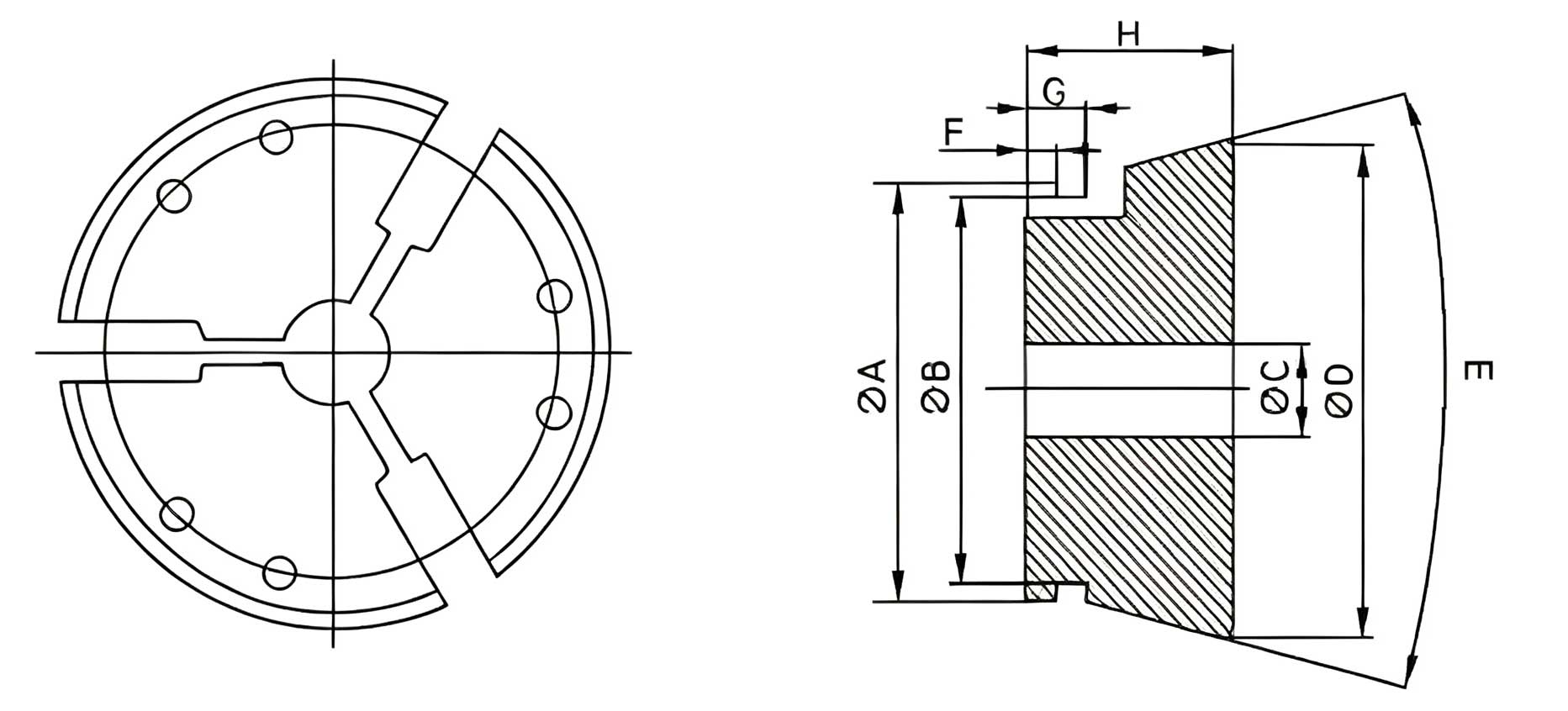 Flexible glue-injection collet