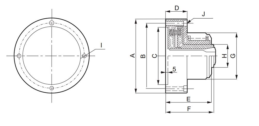 JAB High Speed Rotary Type Pneumatic Chuck