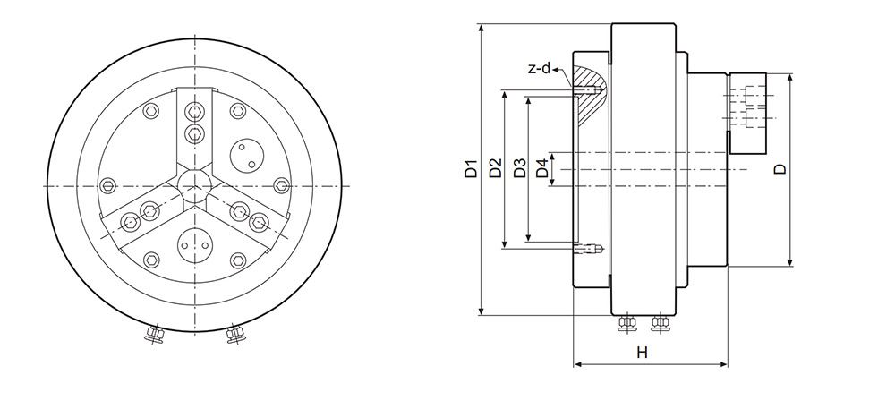 QZ3 Front Load Pneumatic Chuck