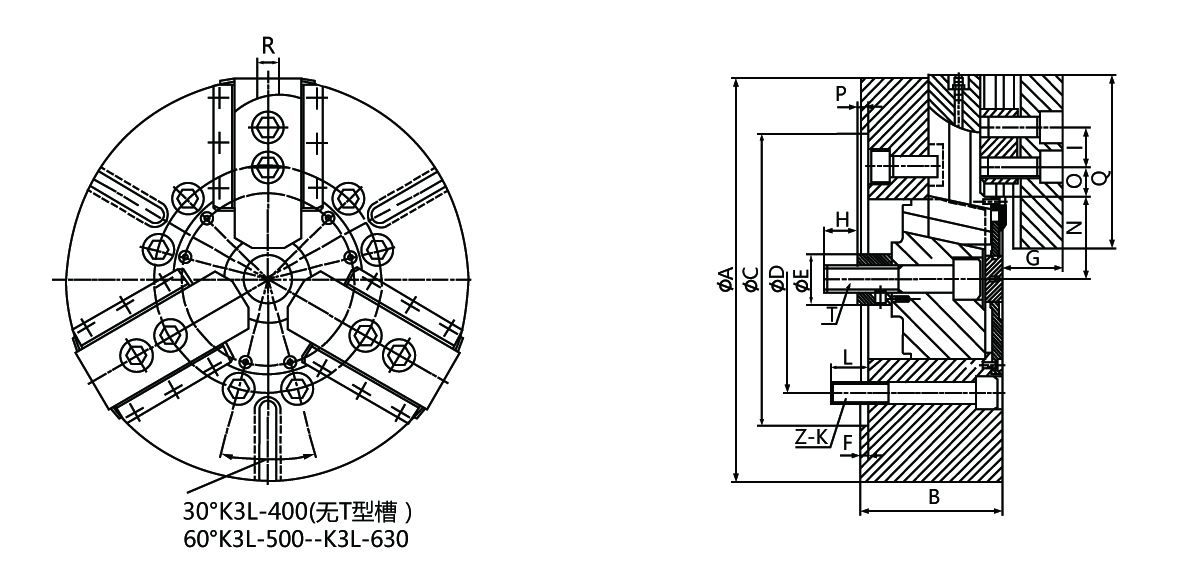 KL vertical lathe chucks